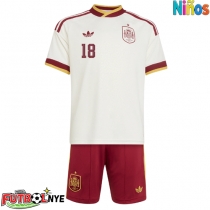Camiseta España Martin Zubimendi #18 Visitante Equipación para niños Mundial 2026 manga corta (+ pantalones cortos)